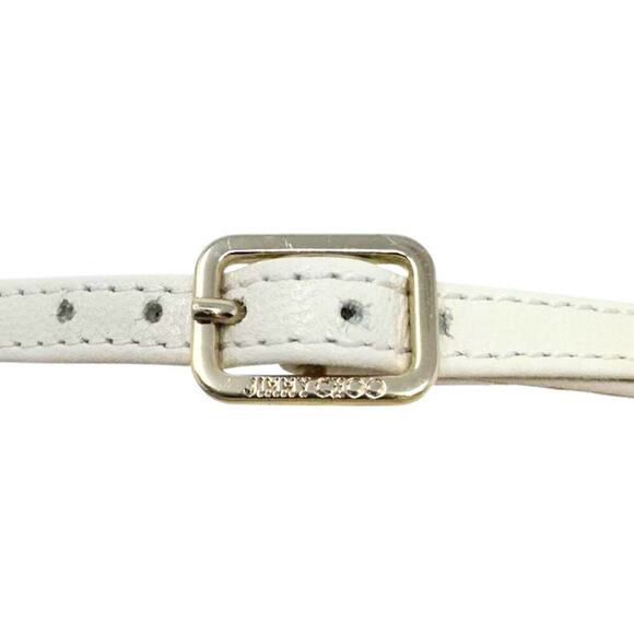 Jimmy Choo White Bridal Heels Strappy Floral Lace Crystal Wedding Pump EU39.5 - Picture 8 of 11